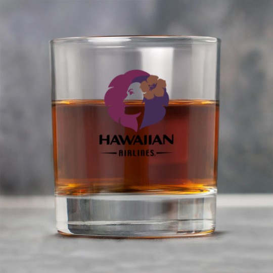 Discover Hawaiian Airlines Vintage Hawaii Camping Rock Glasses