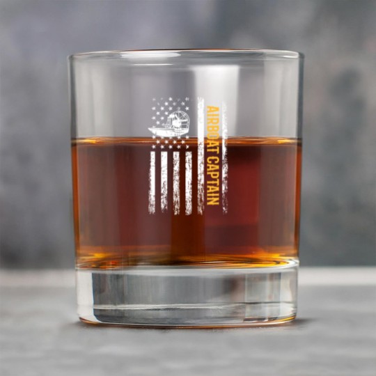 Discover Airboat American Flag, airboating Rock Glasses