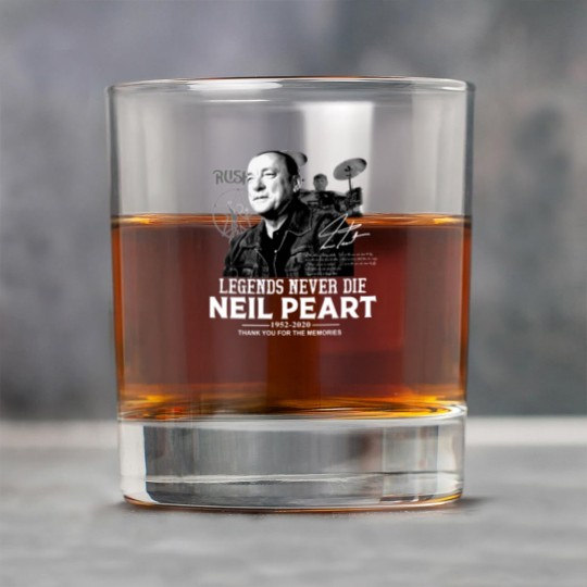 Discover Neil Peart Legends Never Die Rock Glasses