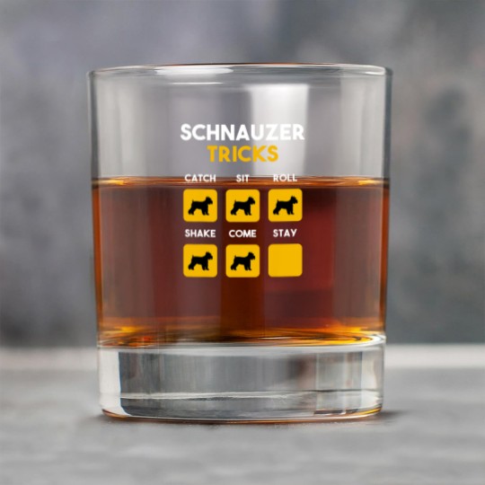 Discover Stubborn Schnauzer Tricks Funny Gift for Shnauzer Rock Glasses