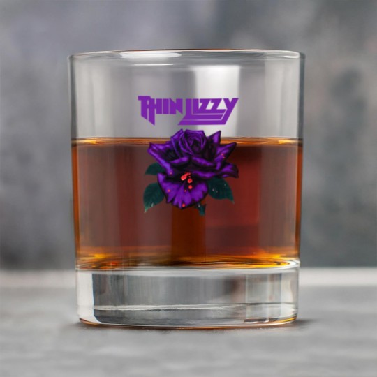 Discover Thin Lizzy Purple Rose Pop Rock Band Black Rock Glasses