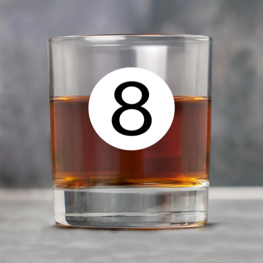 Discover One And Only - Be Unique Be Original - Black 8 Ball Pool Conceptual Design Rock Glasses