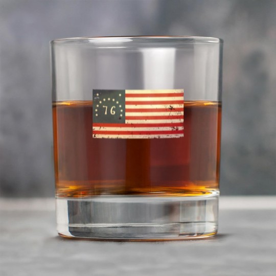 Discover USA Bennington Flag - Vintage - Usa - Rock Glasses