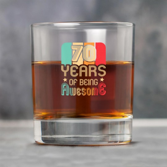 Discover 70 years of being awesome 70 years old 70th birthday Rock Glasses