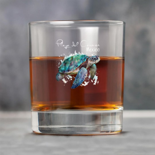 Discover playa del carmen mexico sea turtle playa souvenir t Rock Glasses