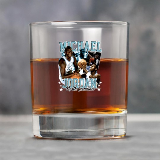 Discover Michael Jordan UNC 90s Style Vintage Bootleg Rock Glasses graphic Rock Glasses