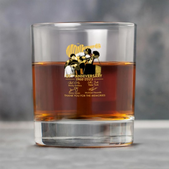 Discover The Monkees 56th Anniversary 1966-2022 Signatures Rock Glasses,