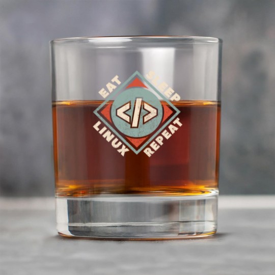 Discover Linux - Eat Sleep Linux Repeat Rock Glasses