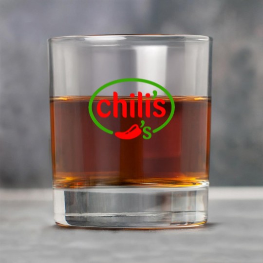 Discover Chili's Restaurant Logo Rock Glasses