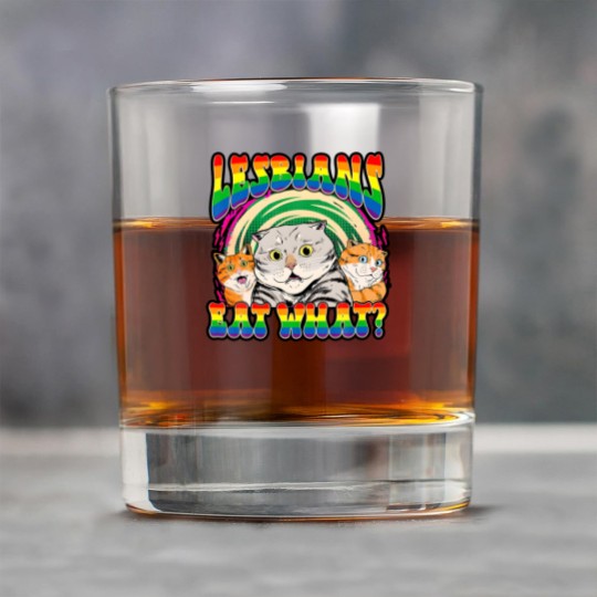 Discover Lesbians Eat What Cat National Coming Out Day LGBQ Pride Rock Glasses