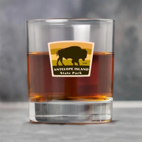 Discover antelope island state park utah bison herd souvenir Rock Glasses