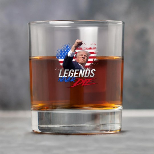 Discover Trump Legends Never Die Dark Rock Glasses, Trump Fight 2024 Rock Glasses