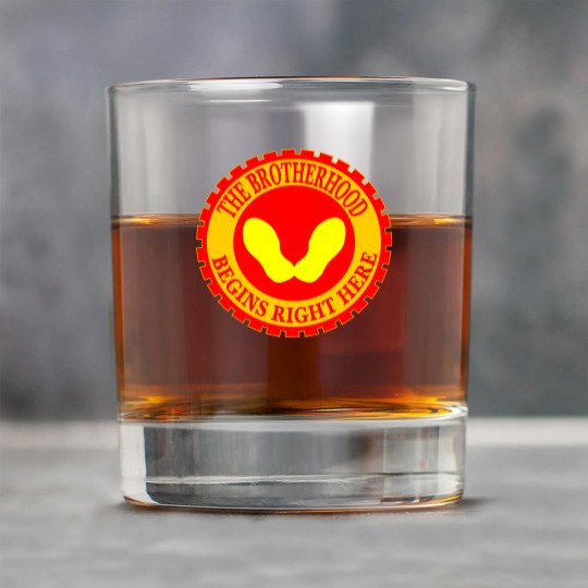 Discover The Brotherhood Begins Right Here Yellow Footprint Rock Glasses