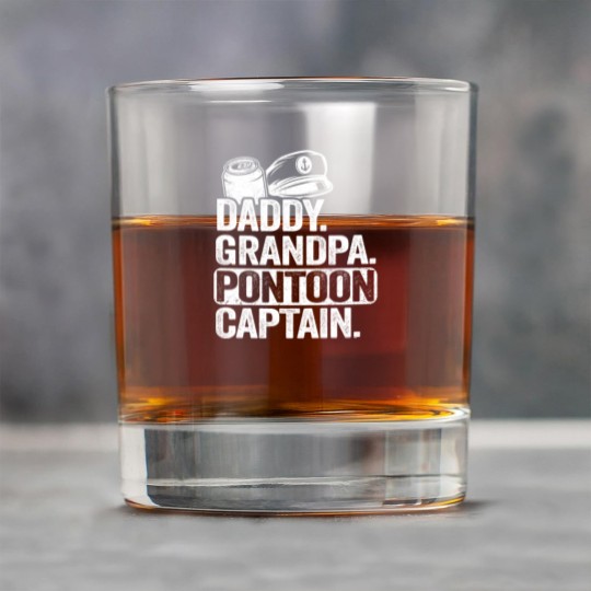 Discover Daddy Grandpa Pontoon Captain Funny Pontoon Rock Glasses