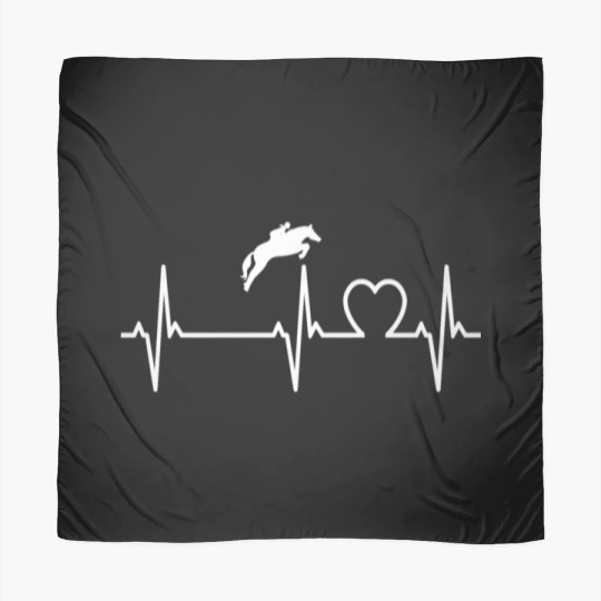 Discover heartbeat horse jumping riding ride lover heart Scarves