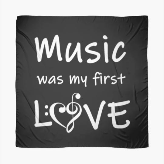 Discover Music was my first Love giftidea music star rock Scarves