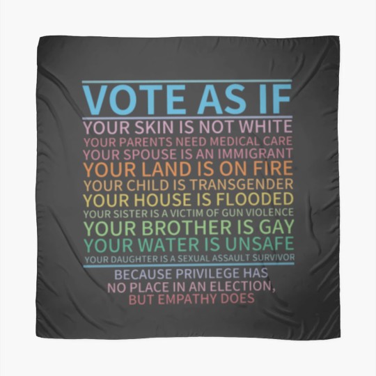 Discover Vote as if Scarves, Human Rights Scarves, Protest Apparel