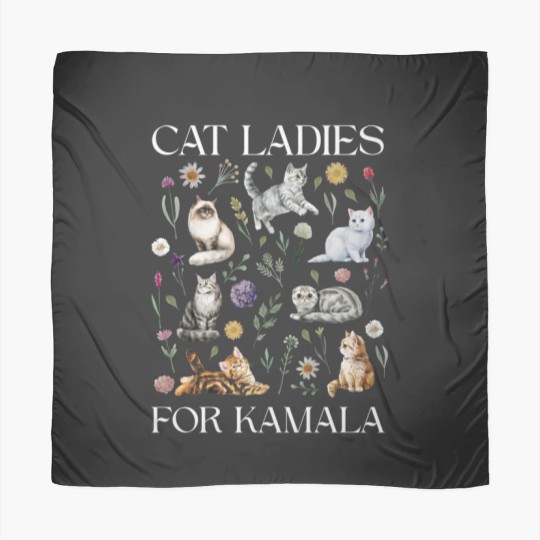 Discover Cat Ladies For Kamala Scarves, Kamala Harris 2024 President Scarves