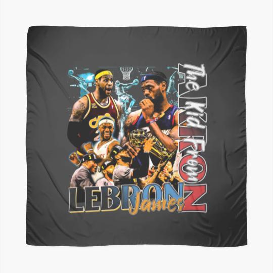 Discover Vintage Lebron James 90s Basketball Bootleg Style Scarves, Lebron James Scarves