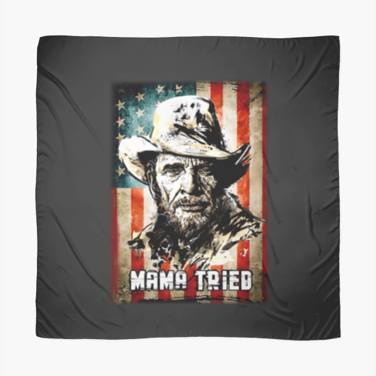 Discover Vintage Merle Haggard Mama Tried Black Scarves