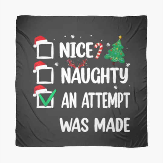 Discover Nice Naughty An Attempt Was Made Christmas List Scarves