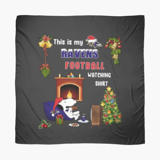 Discover Ravens Charlie Brown and Snoopy Football Christmas Scarves