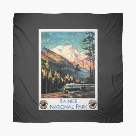 Discover Rainier National Park Old Railway Northern Pacific Scarves