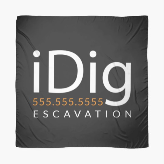 Discover iDIG. Excavator. Backhoe Operator. Gift and Merch Scarves