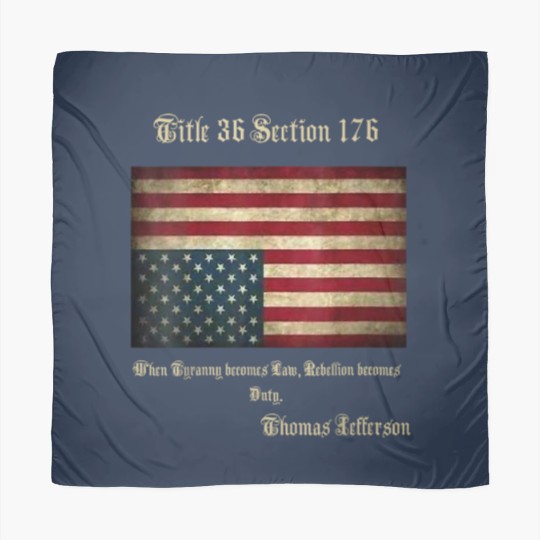 Discover American Flag Distress Upside Down Thomas Jefferson Patriot Scarves