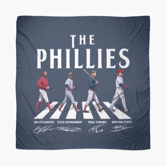 Discover SALE!!! Phillies Walking Abbey Road Signatures Baseball 2023 Signatures Scarves