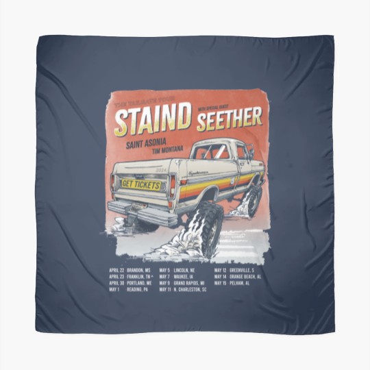 Discover Staind 2024 Tailgate Tour Scarves  Staind Band Fan Scarves  Tailgate 2024 Concert Sh