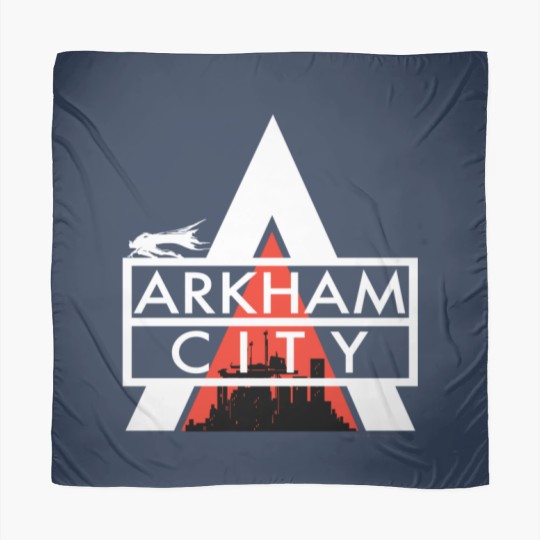 Discover Arkham City Logo White Scarves