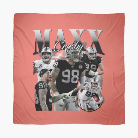 Discover Vintage 90s Graphic Style Maxx Crosby Scarves - Maxx Crosby Football Scarves