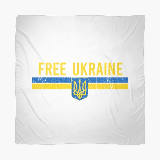 Discover Free Ukraine distressed Ukrainian blue yellow flag minimalist art - Free Ukraine - Scarves