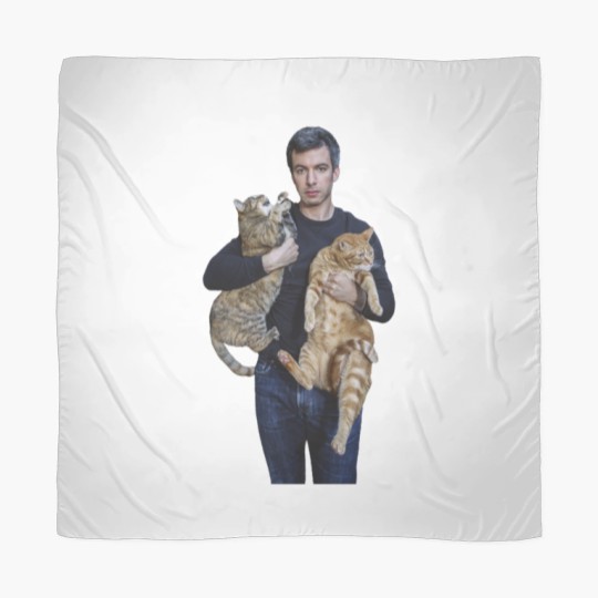 Discover Nathan Fielder and His Cats Classic Scarves