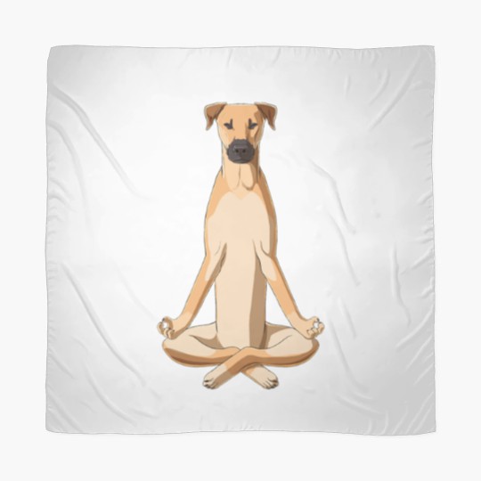 Discover Black Mouth Cur Dog meditate Scarves