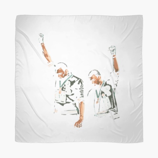 Discover 1968 Black Power Salute Illustration Classic T-Shi Scarves