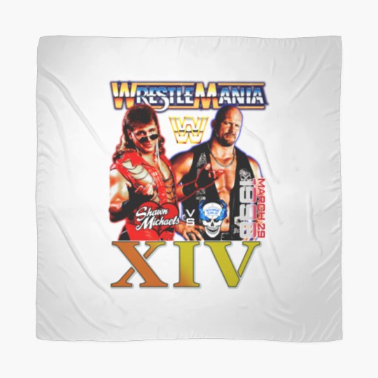 Discover New Wrestling Entertainment WrestleMania XIV 1998 Stone Cold Shawn Michaels Vintage Scarves