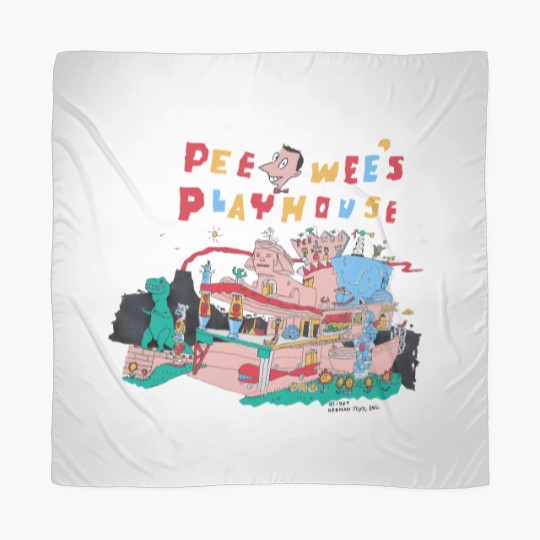 Discover Funny Vintage Pee Wee's Playhouse Scarves, Vintage 90s Pee Wee Herman Scarves