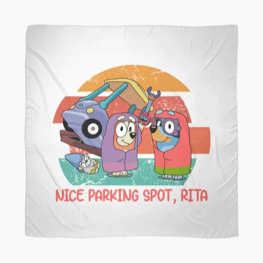 Discover Nice Parking Spot, Rita Scarves, BlueyDad And Bingo Scarves
