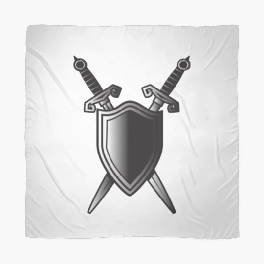 Discover Shield With 2 Swords Crossed Scarves