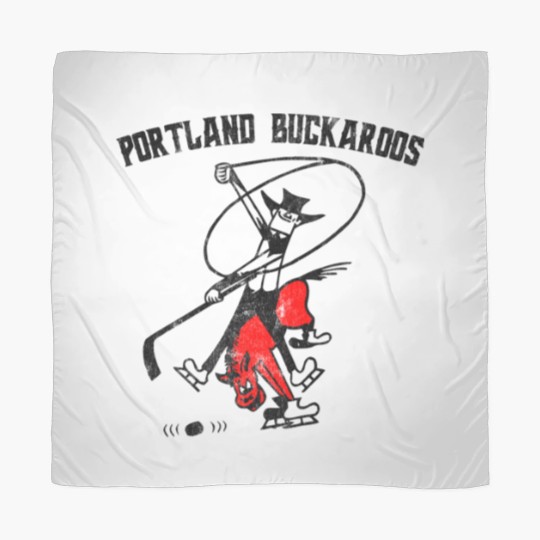 Discover Portland Buckaroos - Defunct Hockey Team - Vintage/Distressed Style - Ice Hockey - Scarves
