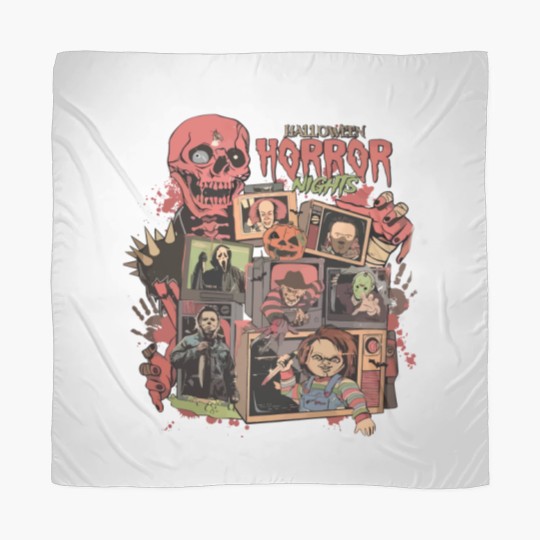 Discover Retro Horror Night  Scarves, Halloween Scarves, Vintage 90s Halloween Movies