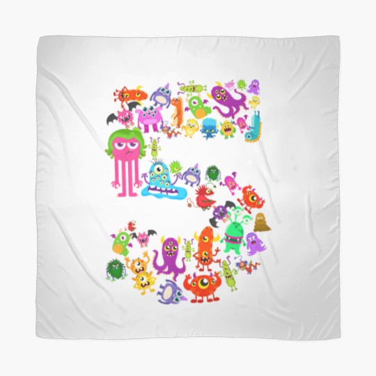 Discover 5th birthday party monster themed number 5 little monster t Scarves