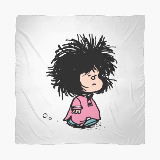 Discover Mafalda with newly-raised disheveled nightgown Quino argentina cartoon Scarves