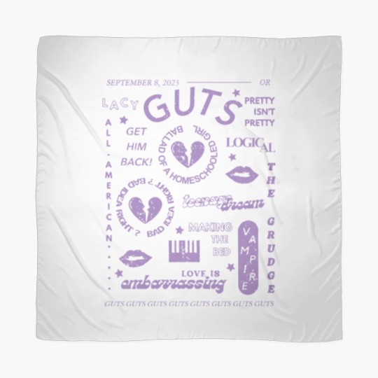 Discover Olivia Rodrigo Guts Graphic Fan Scarves, Music Album Scarves