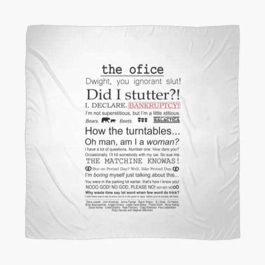 Discover THE OFFICE US - QUOTES Scarves