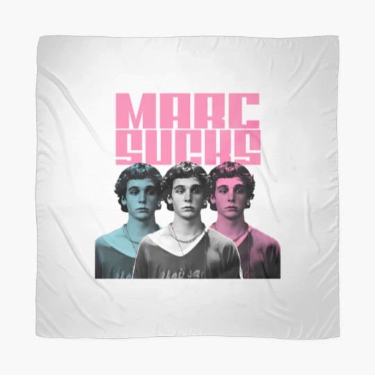 Discover Marc Sucks Empire Records Mark Funny Pop Art 90 Movies Damn the Man Unisex Scarves