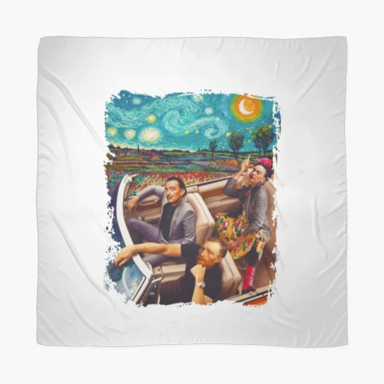 Discover Vincent-Van-Gogh-Frida-Salvador-Dali-Banksy-car Scarves