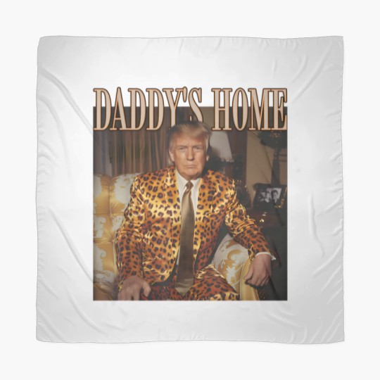 Discover Daddy's Home Trump Scarves Trump 2024 Leopard Funny MAGA Scarves